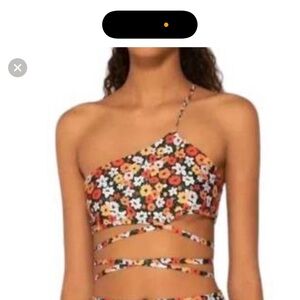NWT - Azucena La Fania Noche Bikini Top In Multi Color
